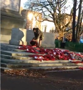 Man Who Caused Outrage After Trashing Poppy  Wreaths Is  Sectioned And Bailed By Police