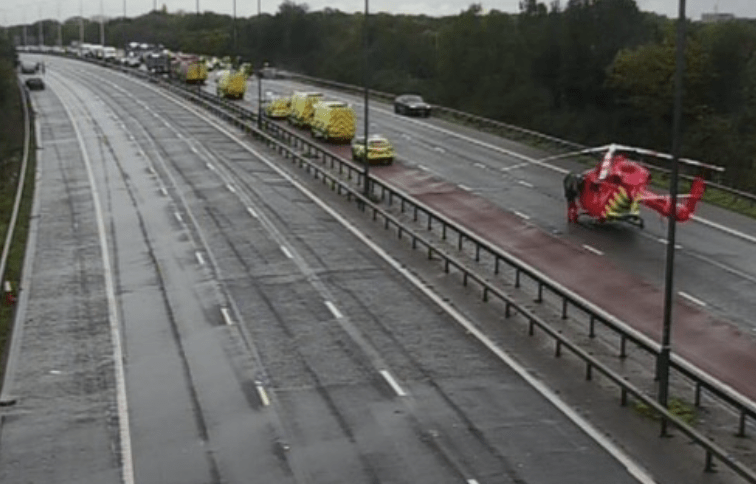 Serious Multi-vehicle Accident Sparks Fire On M4, Prompting Traffic Delays And Closure In Both Directions