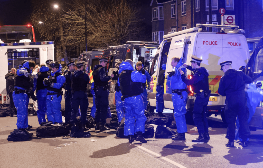 Emergency Standoff in Croydon: Man Holds Bus Hostage with Corrosive Substance