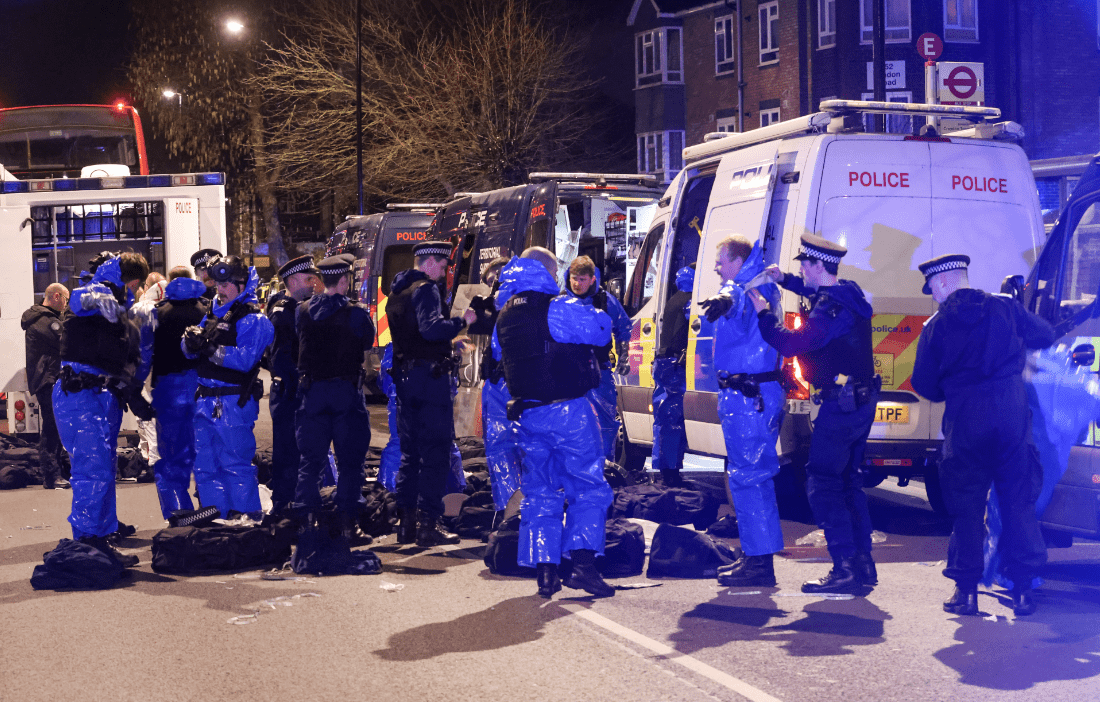 Emergency Standoff in Croydon: Man Holds Bus Hostage with Corrosive Substance