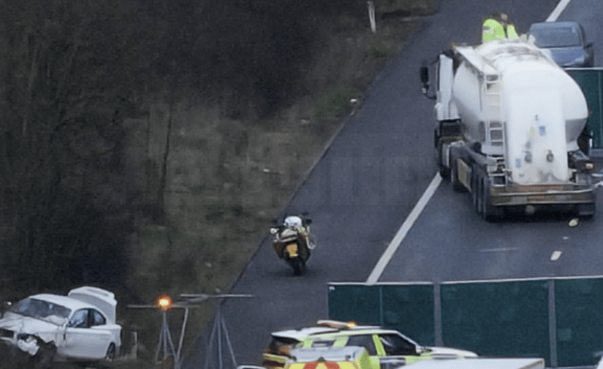 Fatal Collision Involving Tanker and Car Closes the M20 in Kent