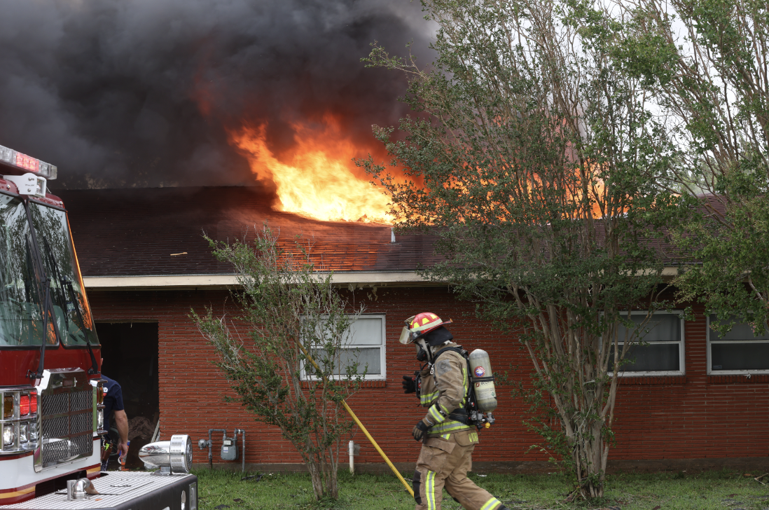House Blaze in Freeport and Aftermath in Surfside Beach as Hurricane Beryl Smashes Texas