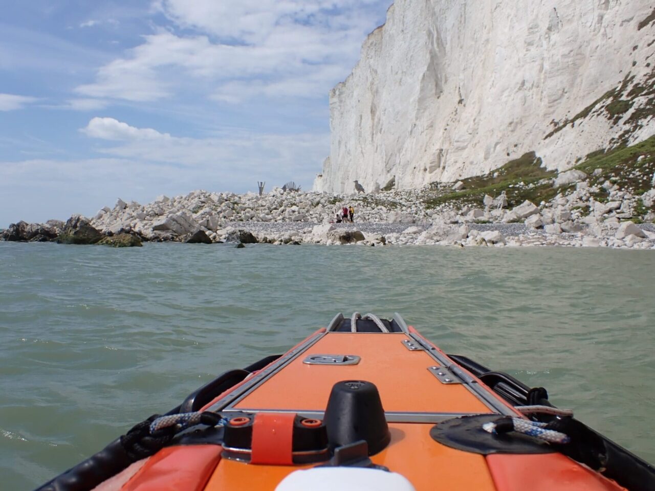 Four Rescued by Eastbourne RNLI After Becoming Trapped by Tide at Beachy Head Lighthouse