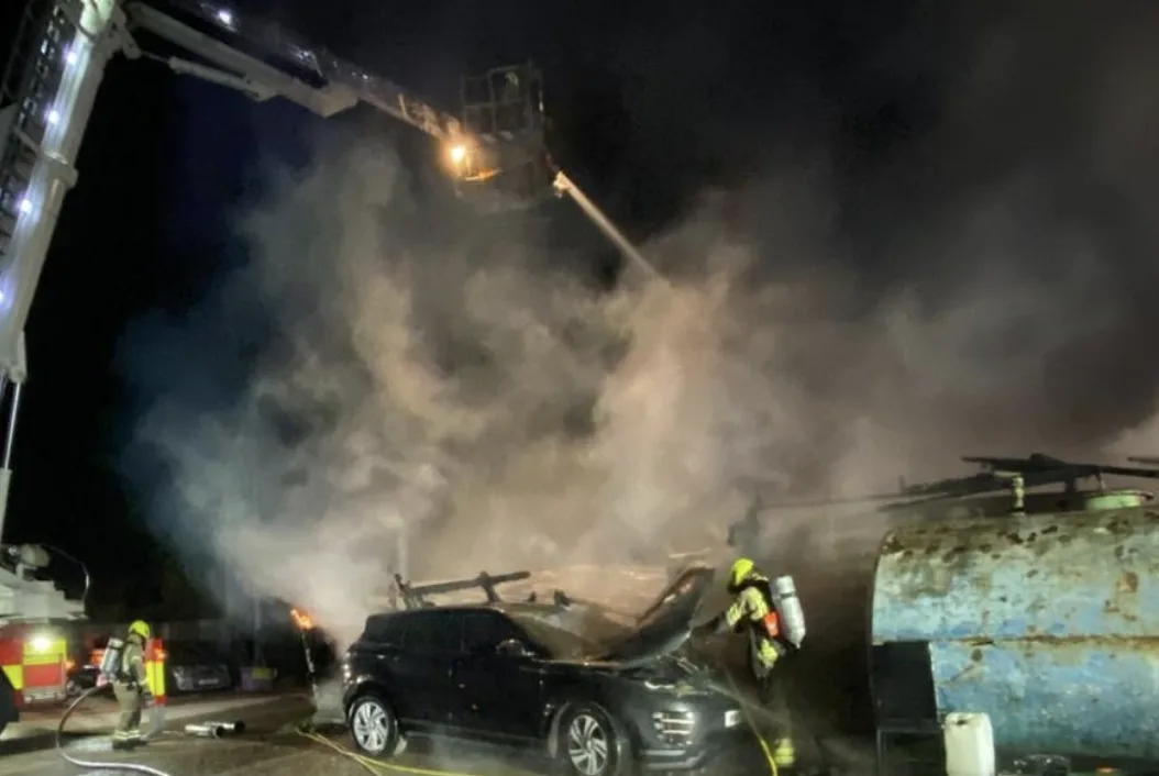 Firefighters battle huge blaze at Great Totham agricultural workshops