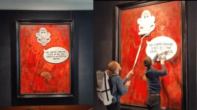 Wallace Sticker Attack on King Charlesâ€™ Portrait Sparks Fury Over RSPCA Farms
