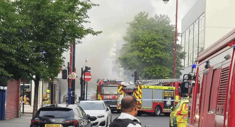 Massive Fire at East Hamâ€™s Eat More Plaza Sparks Major Incident, 10 Fire Engines Battling Blaze