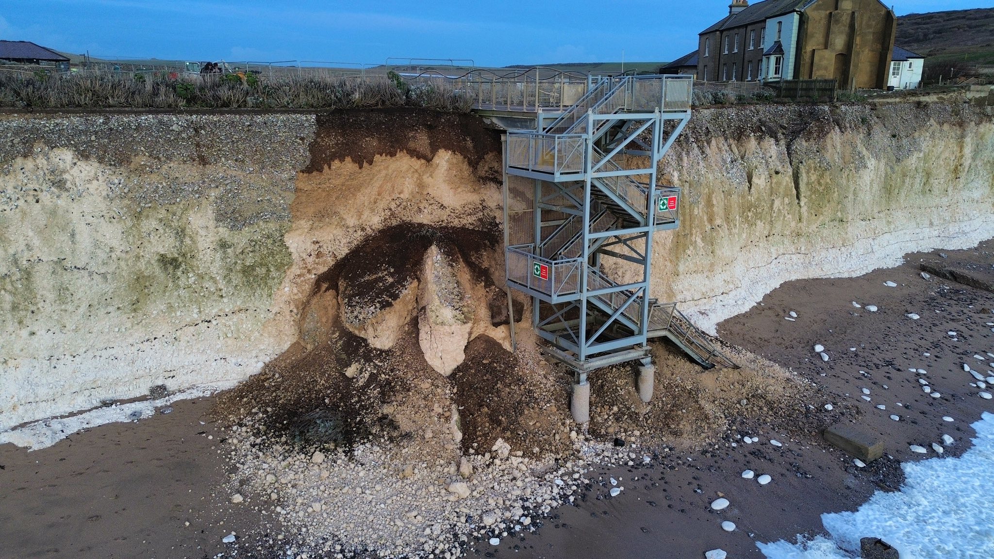 Drama at Birling Gap: Two Families and Dog Rescued After Cliff Collapse Blocks Escape Route
