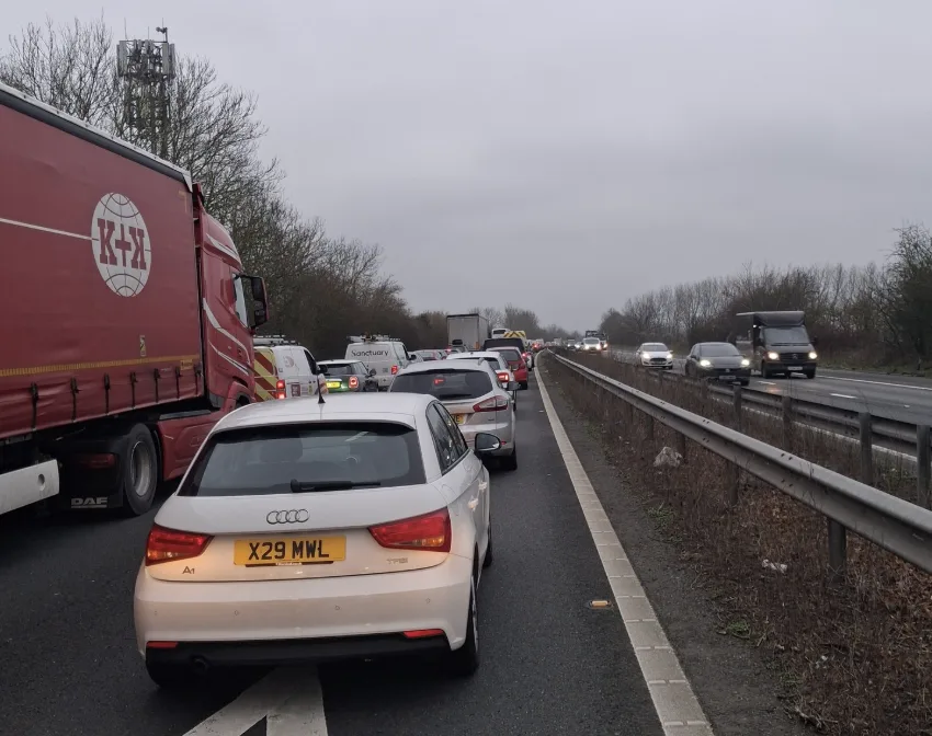 Crash Brings Traffic to a Standstill on the M2 in Kent