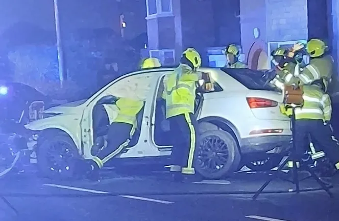 Plymstock Horror Crash: Firefighters Cut Trapped Passengers from Mangled Car on Dean Hill