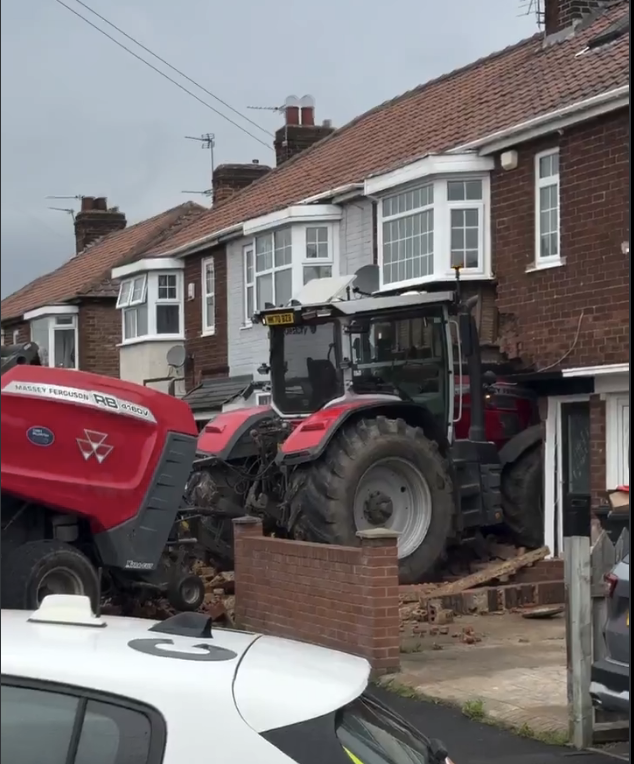 Stolen Tractor Smashes Into Home on Priory Road